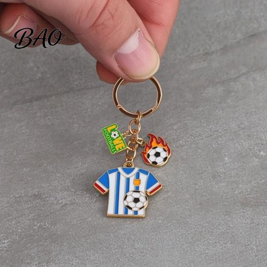 Long-lasting Keychain Football Peripheral Keychain, Jersey with Metal Sports Enamel Color, Lightweight Portable Fan Accessory Trophy
