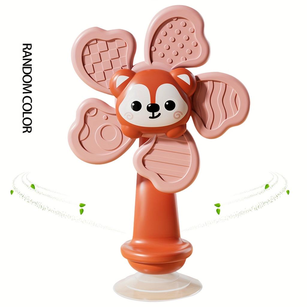Suction Cup Spinner for Babies,Toddlers,ABS Resin Sensory Fidget Toy with 6 Colorful Grips,Travel Friendly Calming Toy for Airplane,Restaurant