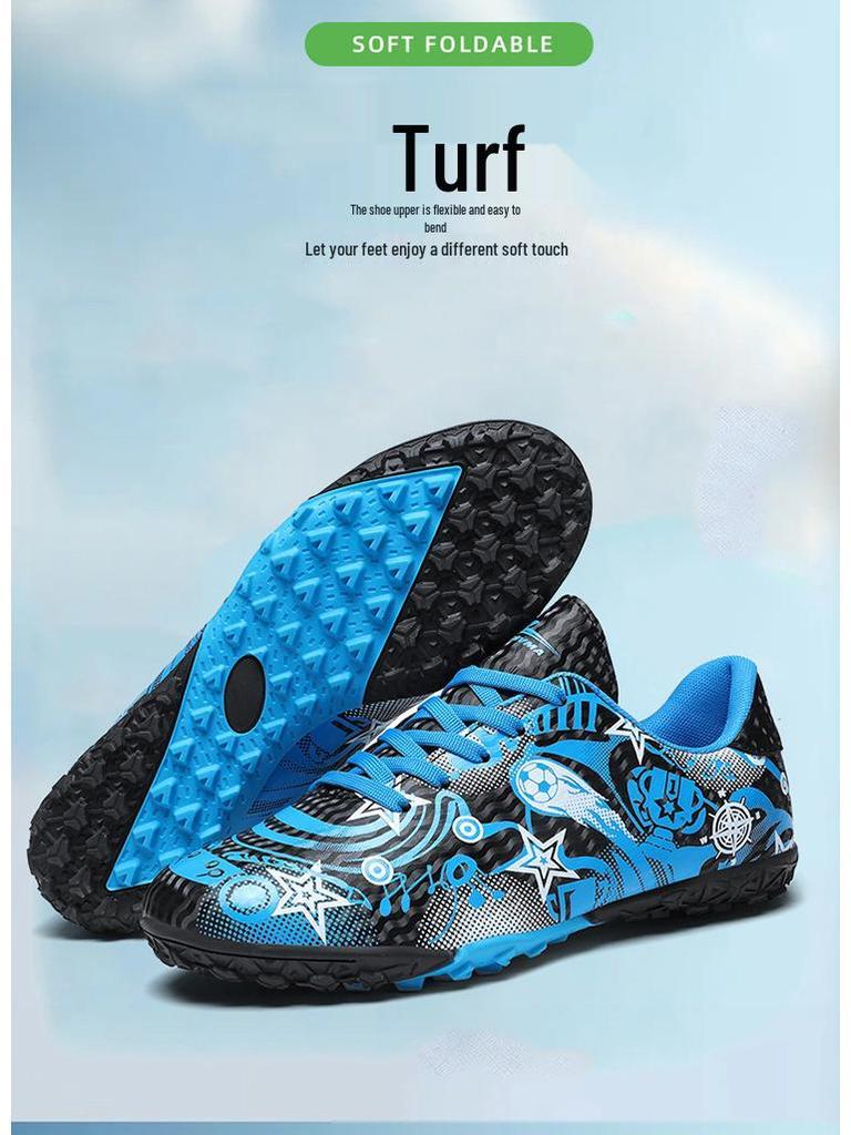 Children's Professional Football Training Shoes with Long Spikes for Boys and Girls - Medium and Large Sizes