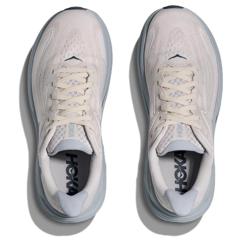 HOKA ONE ONE CLIFTON 10 Breathable Running Shoes Women's Beige Blue 1162031-GRTM