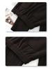 2024 Women's Khaki Wool Acetate Harem Pants - Petite Nine-Point Carrot Style for Autumn/Winter