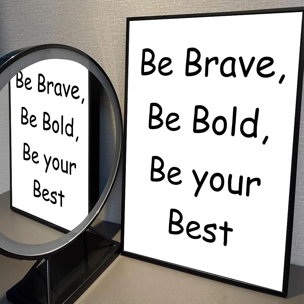 

1PC Inspirational Quotes Poster Self-adhesive Art Waterproof Paper Sticker Coffee House Bar Room Wall Decor 21cm×30cm NoFrame