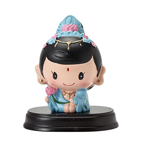 Cute Miniature Buddha Statue, Seishi Bodhisattva, Zodiac Guardian Deity, 75mm, Feng Shui, Good Luck, Buddhist Statue, Collectible, Resin, Pray, Protec