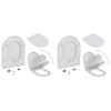 Day and Night - Day and Night Toilet Seats with Soft Close Lids 2 Pcs White Plastic