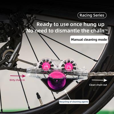Bicycle Chain Cleaner PC Material Impact Resistant Corrosion Resistant Durable Nice for Road Cycling MTB Bicycle Maintenance