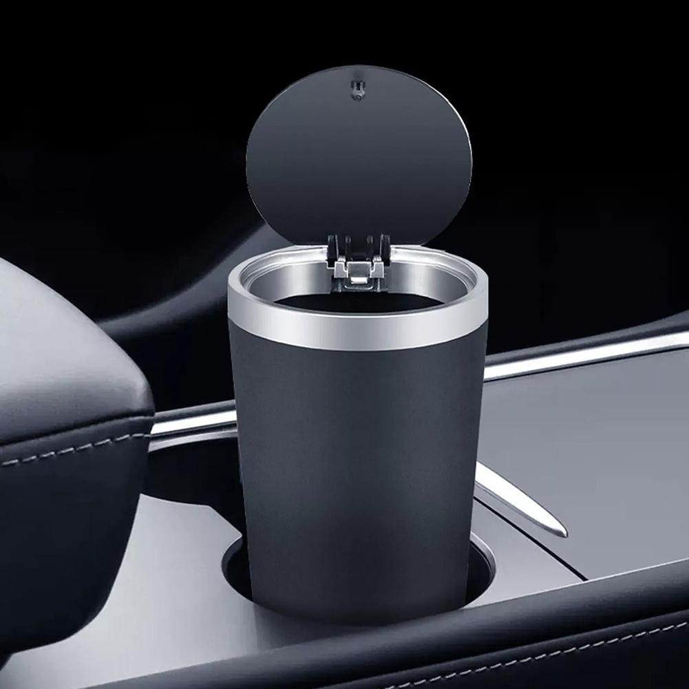 Mini poubelle de voiture avec porte-gobelet, petite poubelle portable en plastique pour la maison, le bureau, la chambre à coucher, poubelle de voiture, panier à déchets, organisateur de poubelles