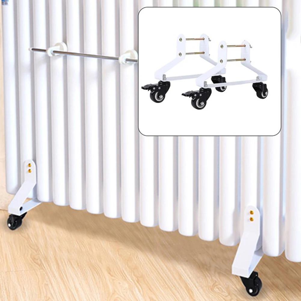 2pcs Casters Stand Radiator Pulley Oil Ting Hydroelectric Radiator Electric Heater Special Mobile Pulley Bracket Heating Bracket