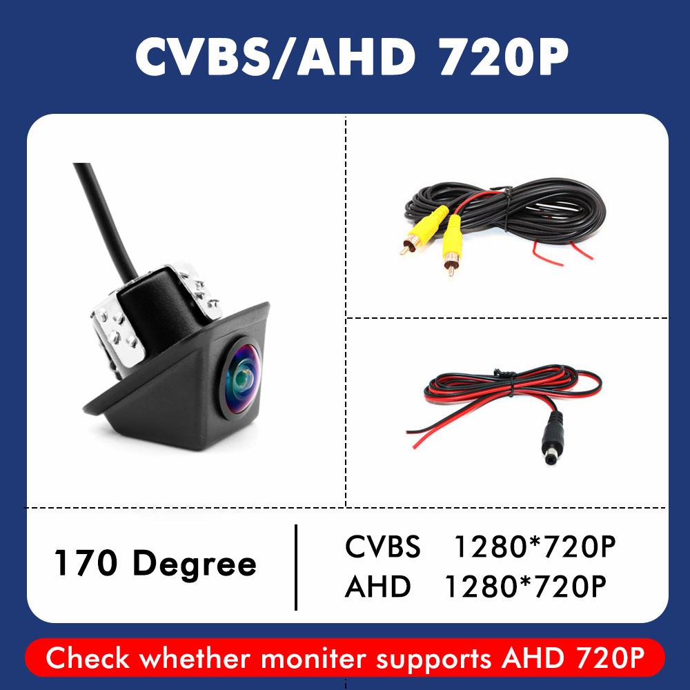 

AHD камера заднего вида для автомобиля, боковая/фронтальная/резервная, золотисто-черная, объектив «рыбий глаз», Full 1080P HD, ночное видение, водонепроницаемая, задняя, универсальная