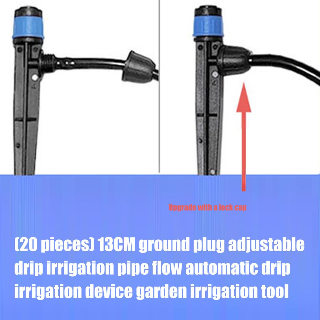 20Pcs Garden Water Sprinkler Spikes Base Adjustable 360 Degree Sprinkler Nozzle for Large Area Coverage Grass Irrigation