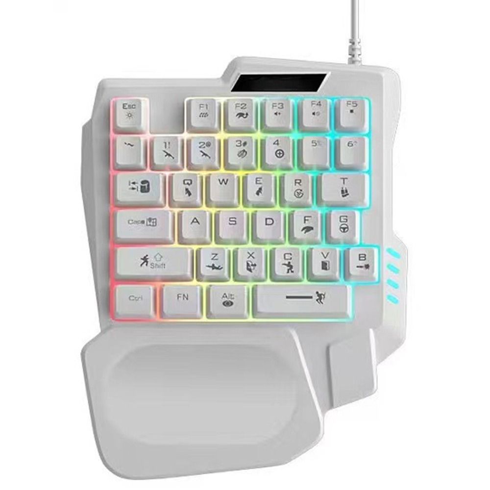 Ultra-slim One Handedly Keyboard USB Gaming Mechanical Keyboard Single Hand Keyboard  Desktop PC