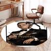Custom Name 007 James Bond Printed Round Rug Carpet Chair Rug Area Rug Entryway Doormats,for Office Chair Living Room Bedroom Kitchen Room.