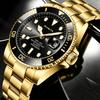 SUNKTA LIGE New Gold Quartz Wrist Watches for Men Fashion Business Waterproof Sports Men Watch Military Luminous Diver Watch Men