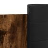 Bed Frame with Headboard & LED Lights Smoked Oak 200x200 Cm