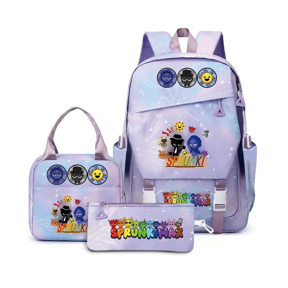 Rhythm Box Music Game Backpack Student Children Cute School Bag Three-piece Lunch