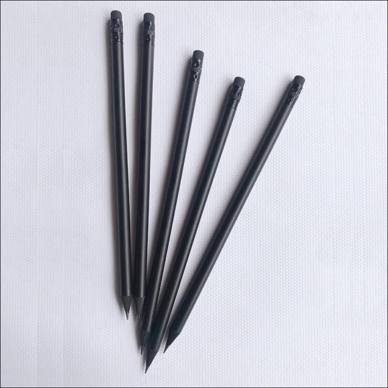 Eco-friendly Custom Engraved Pencil for Hotels, Conferences, and Education - Black Wood