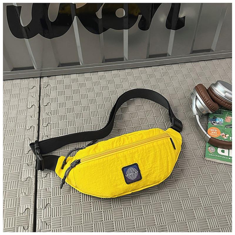 Casual Messenger Bag Fashionable Solid Color Nylon Messenger Fanny Pack Large Capacity Men's and Women's Shoulder Bag Daily Breast Bag Women's