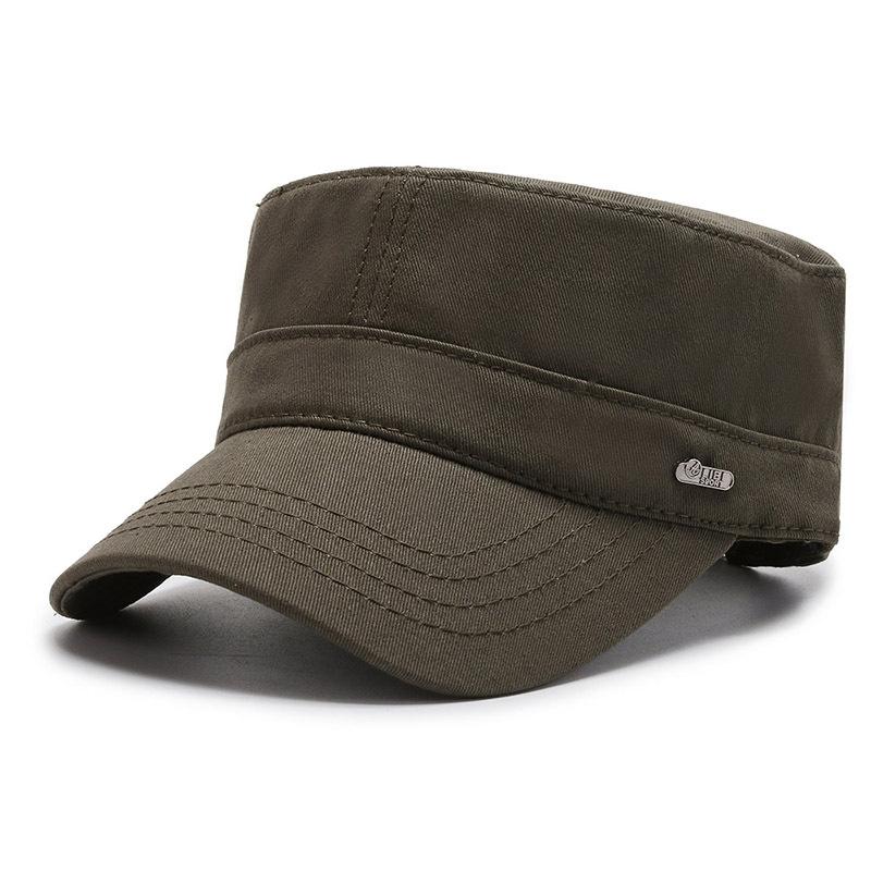 Hat solid color flat top hat spring and autumn fashion short brim visor cap cap casual hat trendy brand versatile