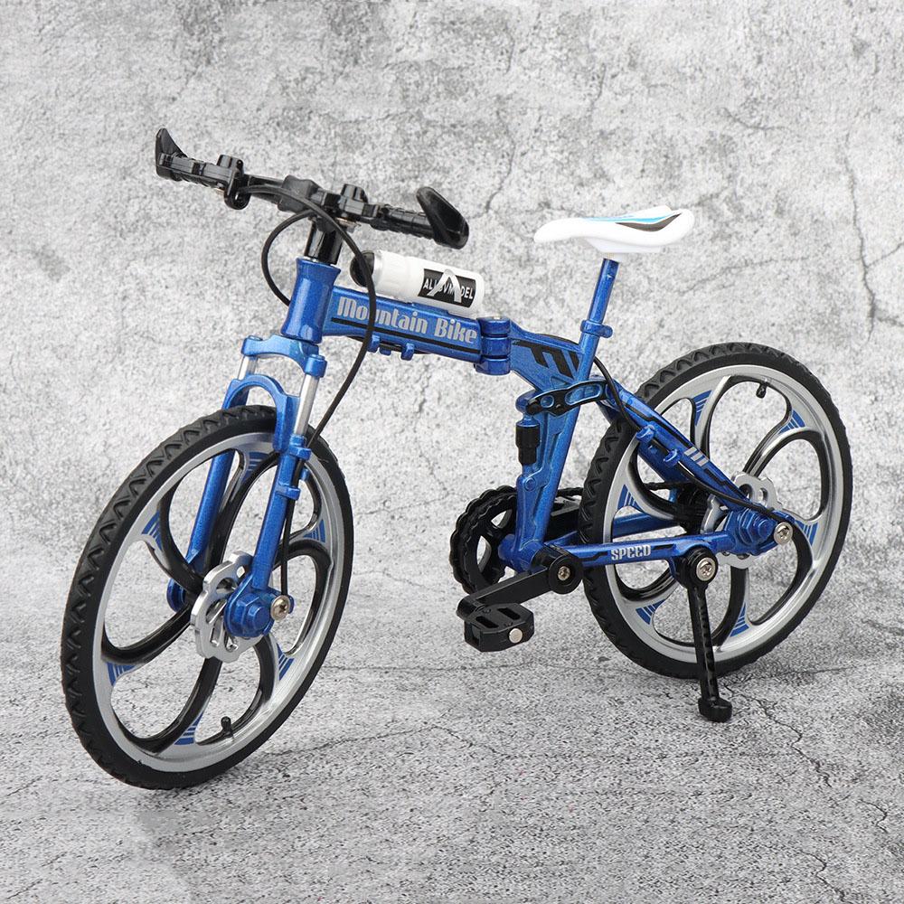 1:Model terénního skládacího jízdního kola v měřítku 8, hračka, slitina, odlévaný pod tlakem, kloubové řízení, gumové pneumatiky, modely závodních aut, dárky