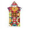 Adult Bath Towel Beach Towel Cape Geometric Print Hooded Bath Towel