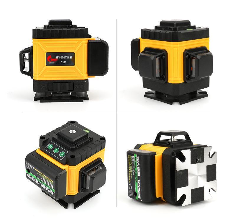12-Line High-Precision Green Laser Level with Line Casting and Infrared Leveling
