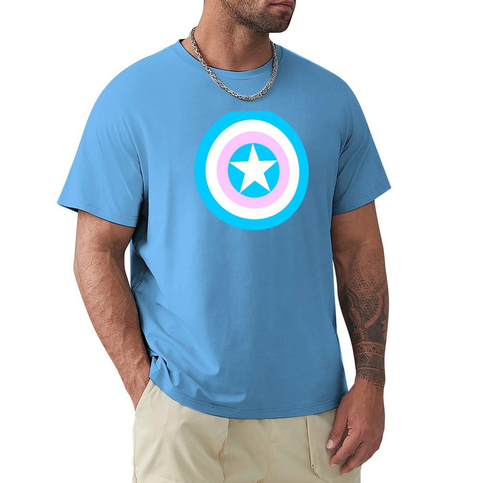 Pride Shields - Trans T-Shirt aesthetic clothes plain fitted t shirts for men S