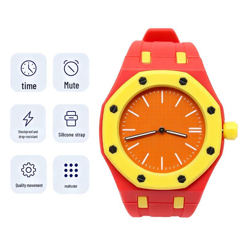 2026 AR Edition Octagonal Silicone Quartz Watch - Fashionable, Drop-Resistant, Waterproof
