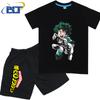 My Hero Academia anime costume kids T-shirt set pure cotton short-sleeved shorts 2-piece set for boys and girls