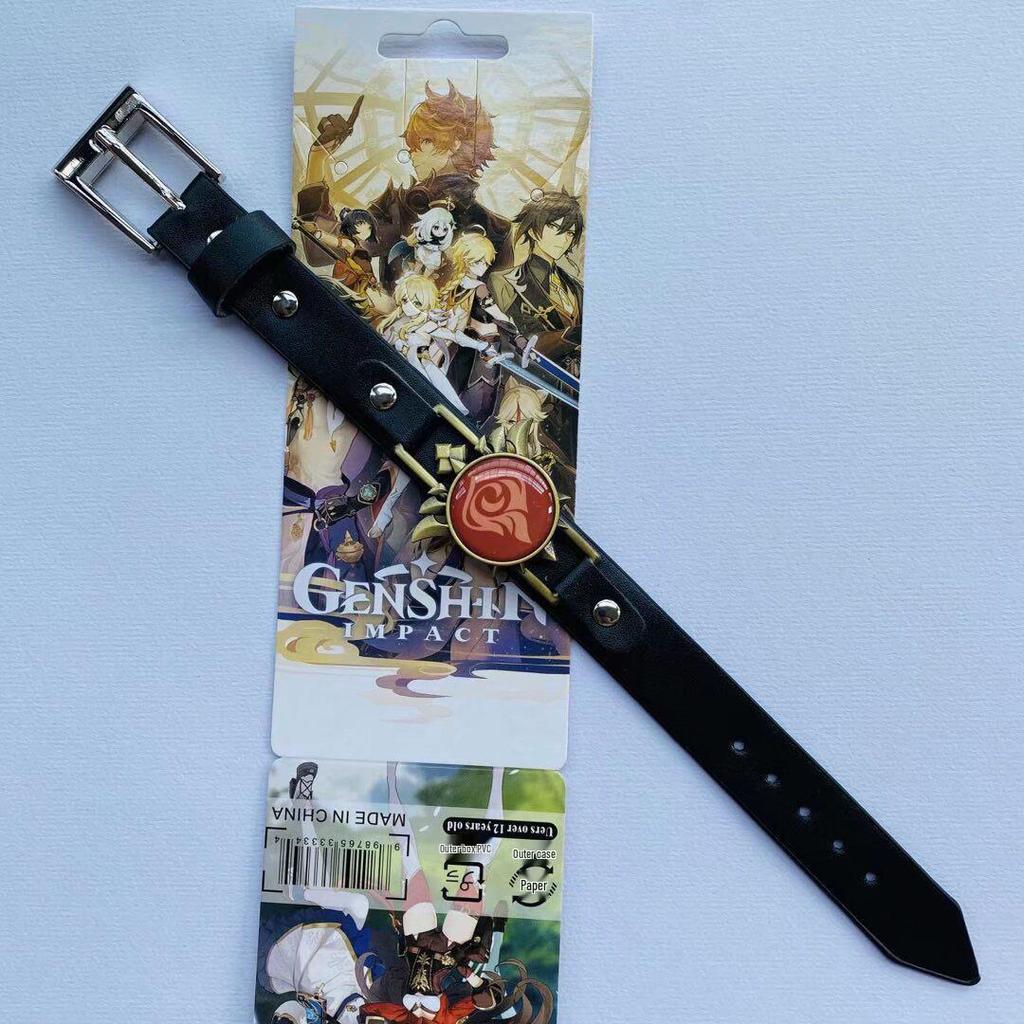 Anime Mix Faux Leather Bracelet: Attack on Titan, Naruto, Jujutsu Kaisen, Demon Slayer, Fairy Tail, Death Note.