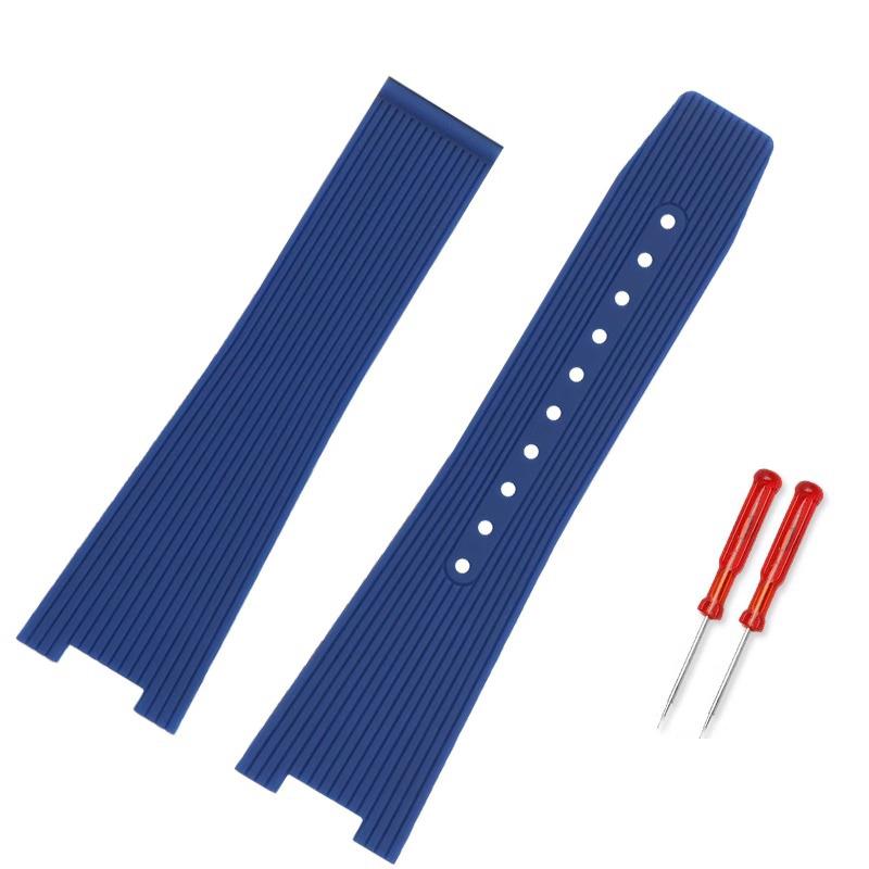 Classic High Qualiy Rubber Watchband For Bell & Ross INSTRUMENTS Watch Band BRX5R BR05 Sports Bracelet BR Notched 12mm Silicone Strap
