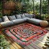 Unique Geometric Pattern Area Rug Modern Abstract Design Floor Mat Home Decor Living Room Carpet Durable Non-Slip Accent Rug Boh