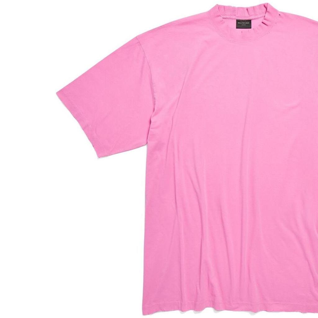 Balenciaga FW23 T Shirt Loose Fit Unisex Pink 739784TOVF41401