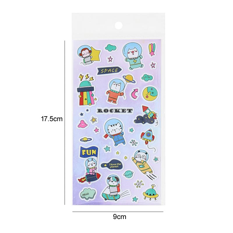 6 Sheetsset Outer Space Cosmos Starry Series Creative Pvc Stickers Diy Hand Account Album Decoration Diary Scrapbook Sticker