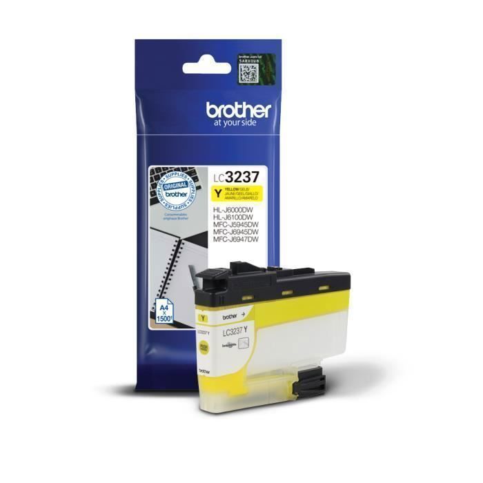 Cartouche jet d'encre Brother LC3237Y - Jaune - Brother Innobella - 1500 Pages - Pack de 1