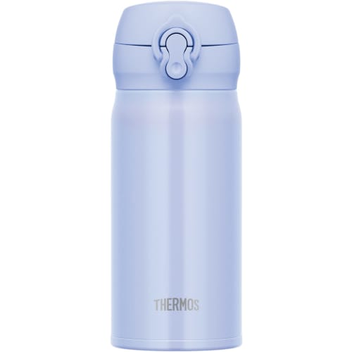 Thermos Vacuum Insulated Portable Mug, 350ml, Pearl Blue, with Detachable Spout for Easy Cleaning, Lightweight, One-Touch Opening, Stainless Steel Bot