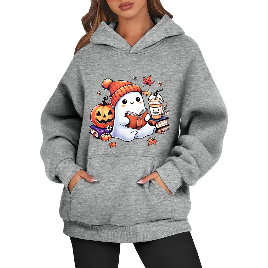 Modisches, vielseitiges und lässiges Kapuzen-Sweatshirt für Damen, langärmeliges Sweatshirt mit Aufnäher