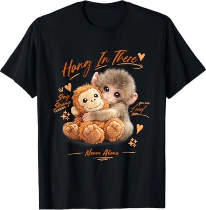 Adorable Cute Baby Monkey Punch T-Shirt S