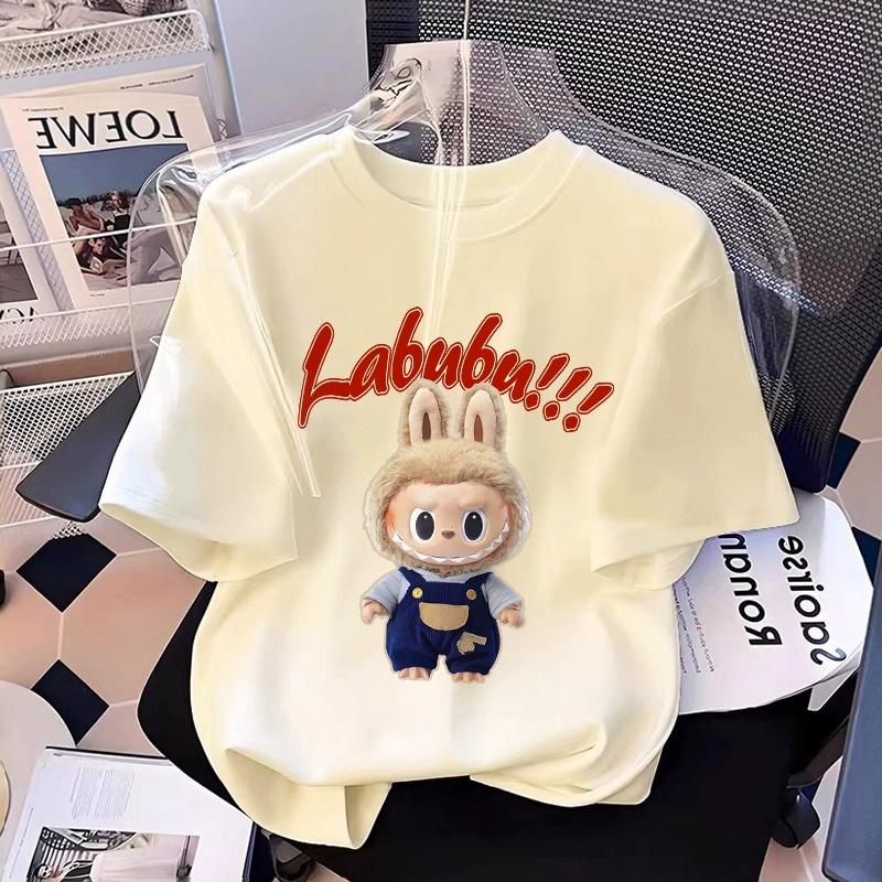 Monster Elf Cartoon Grafik labubu Kinder Bedrucktes T-Shirt Sommer Herren und Damen Lässiges Outdoor Kurzarm T-Shirt Mädchen Top