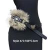 Patchwork Heart Waist Belt Faux Fur Brown Rivet Belt Fashion Women Waistband  Waist Accessories