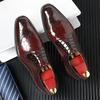 Men's Shoes Fashion Oxfords Shoes High Quality Pointed Wedding Shoes for Men Luxury Brogue Dress Shoe Office Gentleman Flats