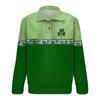 St. Patrick Men's Cotton Pullover Long Sleeve Outdoor Shirt Vintage Corduroy Button Stand Collar Shirt Casual Sweatshirt Print Top