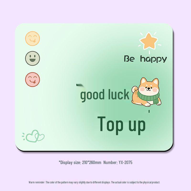 Motivational Cute Cartoon Non-Slip Mouse Pad for Home Office Use