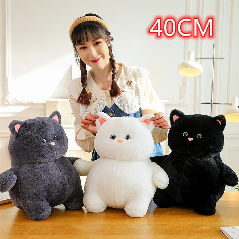 23/40CM Kawaii Küçük Sarılabilir Kedi Peluş Bebek Çizgi Film Dolgulu Sevimli Hayvan Yastığı Yumuşak Çizgi Film Minderi Çocuk Noel Hediyesi