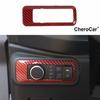 Red Carbon Fiber Head Light Switch Cover Trim Accessories for Ford Bronco +