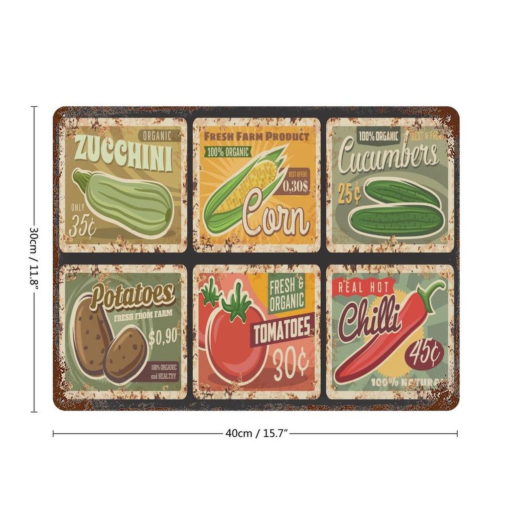 1 Pack Rustic Vintage Metal Sign Décor, Worn-effect Iron Surface, Indoor Artwork for Home Bar Coffee Shop Kitchen Hallway or Living Room Display