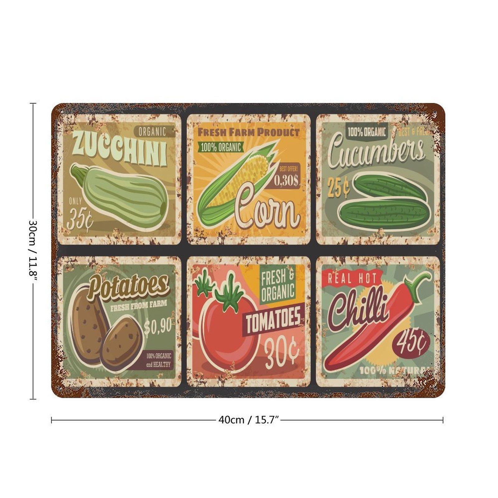 

1-Pack antique rust-look metal signboard, 20×30cm and 30×40cm, vintage décor for hallway, bar or office 30*40CM