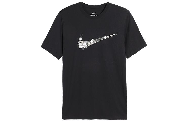 

Nike T Shirts Men s Black Crew Neck Moderate Straight Fit DD0796-010 M