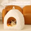 Heated Pet Pad Semi-closed Cat Electric Blanket Autumn Winter Cat Dog Warm House Small Dogs Indoor Sleeping Nap Bed Soft Houses