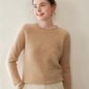 Women's Cashmere Sweater: Autumn/Winter, Round Neck, Loose Fit, Rolled Hem, Versatile Knit Pullover