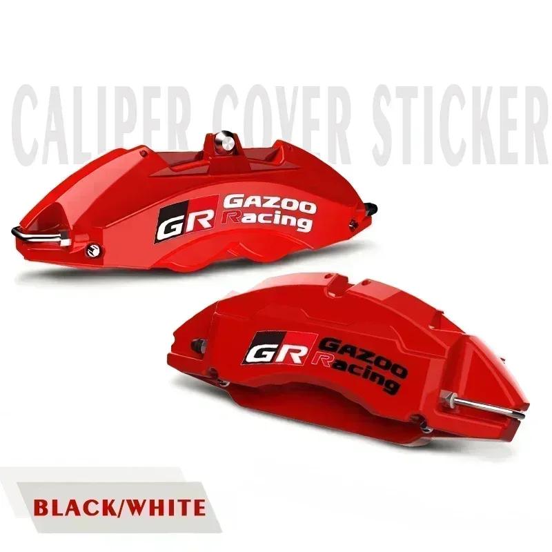 Car Brake Caliper Sticker Heat Resistant Decals for Toyota GR GAZOO Racing Logo Corolla Pruis RAV4 C-HR AYGO Prius Auris CAMRY T4D