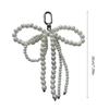 Pearl Beaded Bowknot Keychain Decorations Pendant Handbag Hangings Ornament Sweet Keyring Pendant for Women Girls